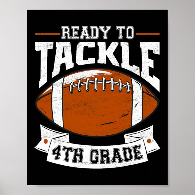 Ready To Tackle Fourth Grade Back To School 4th Gr Poster (Front)