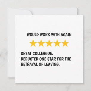 Ready to Work Together Again Card