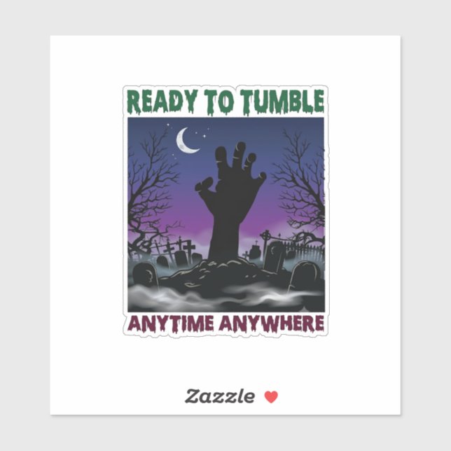 Ready Tumble Zombie Hand Halloween Graveyard Moon_ (Sheet)