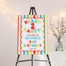 Ready Two Party 2nd Birthday Fun Welcome Sign