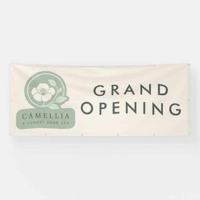 Readymade Logo Custom Spa Grand Opening Banner (Horizontal)
