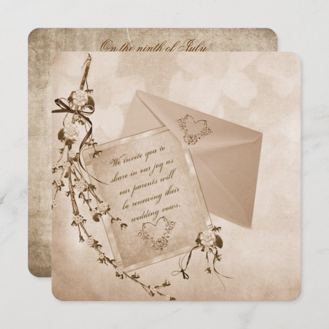 Reaffirmation Of Vows Invitation (Front/Back)