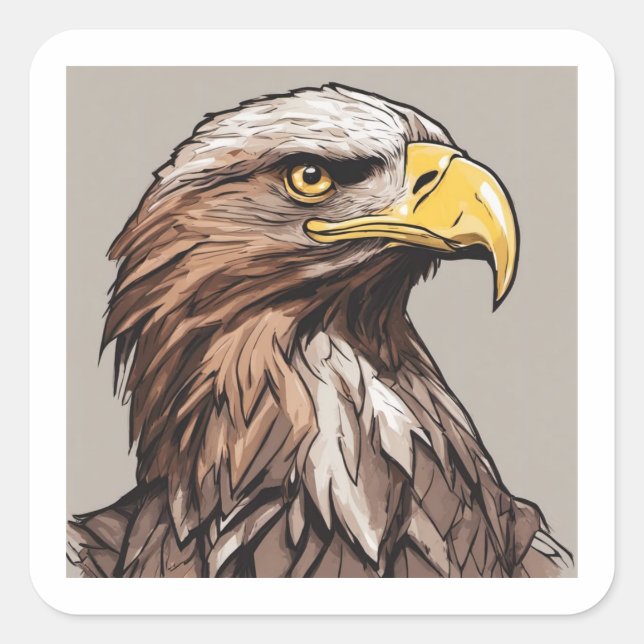 Reagal Eagle  Square Sticker (Front)