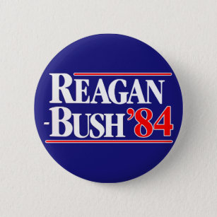Reagan Bush 84 6 Cm Round Badge