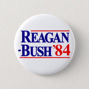 Reagan Bush 84 6 Cm Round Badge