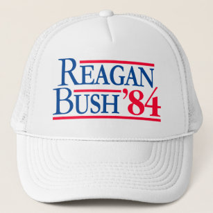 Reagan Bush '84 Election Fratty Republican Trucker Hat