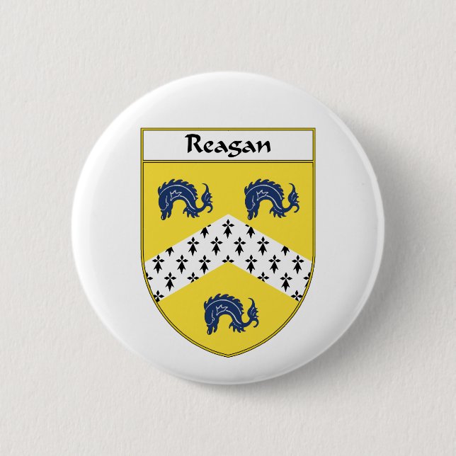 Reagan Coat of Arms/Family Crest 6 Cm Round Badge (Front)
