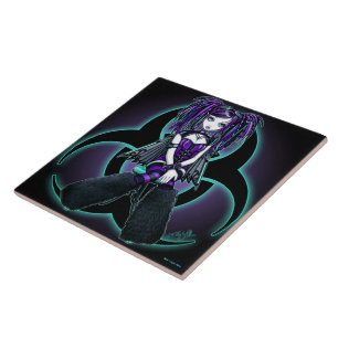 "Reagan" Cybergoth Radioactive Fairy Art Tile