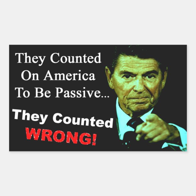 Reagan: They Counted Wrong! Rectangular Sticker (Front)