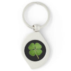 Real 4 Leaf Clover Shamrock Black