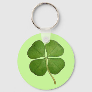Real 4 Leaf Clover Shamrock Key Ring