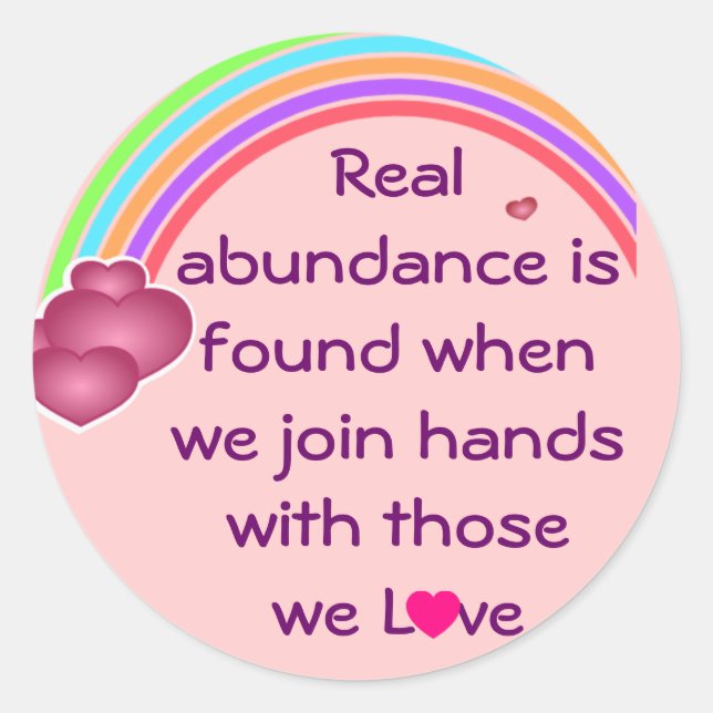 real abundance stickers (Front)