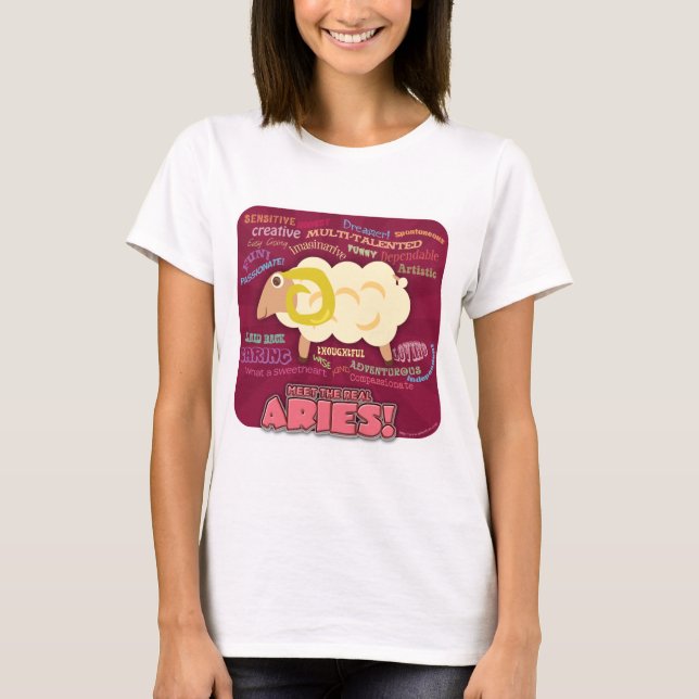 Real Aries Funny True Astrology Profile T-Shirt (Front)