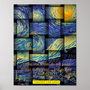 Real Artists Van Gogh Quote Poster