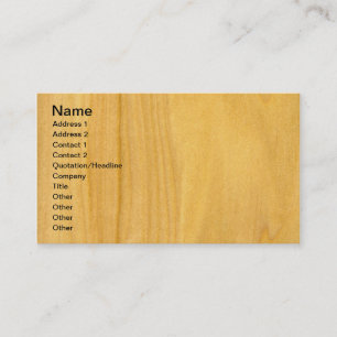 Real Aspen Veneer Woodgrain Business Card