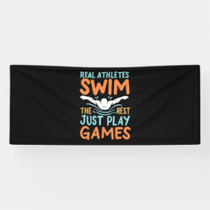 Real Athletes Swim Banner