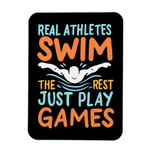 Real Athletes Swim Magnet