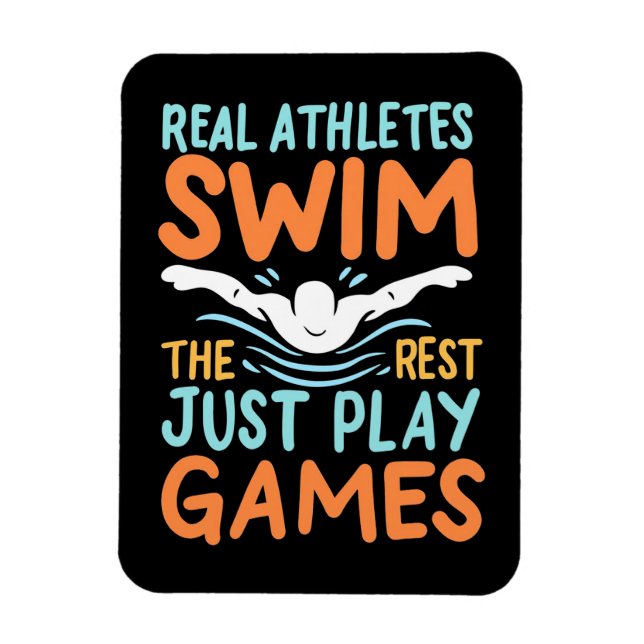 Real Athletes Swim Magnet (Vertical)