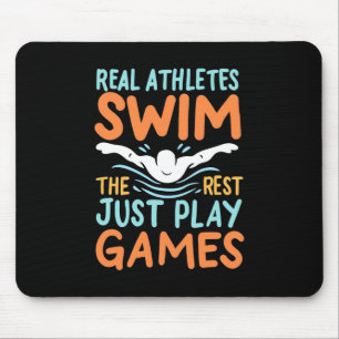 Real Athletes Swim Mouse Pad