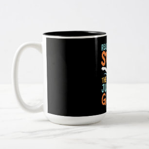 Real Athletes Swim Two-Tone Coffee Mug