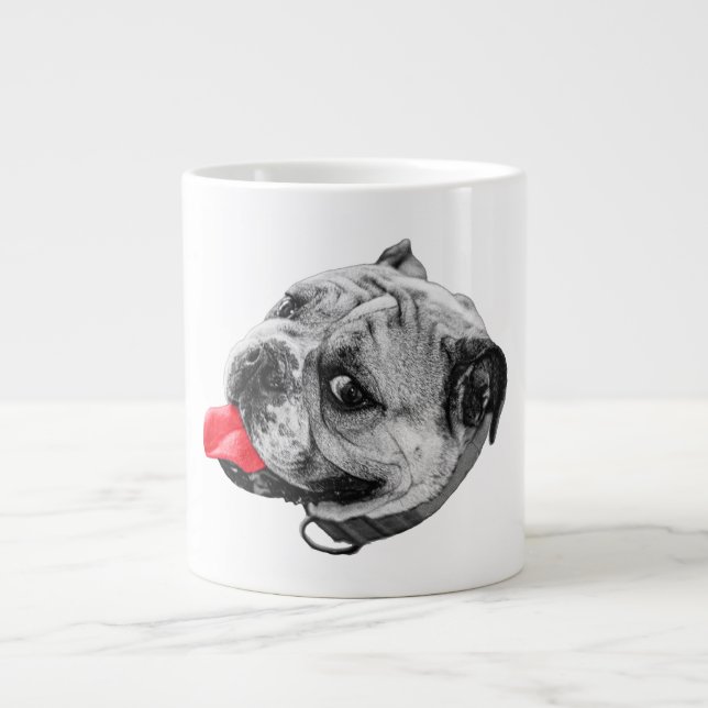 Real Bulldog Pop Large Coffee Mug (Front)
