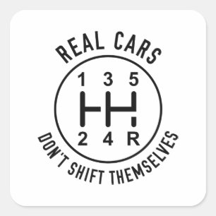 Real Cars Square Sticker