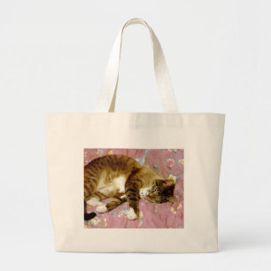 Real Cat, Fake Cat 2 Large Tote Bag