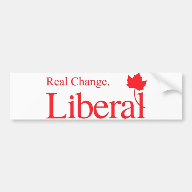 Real Change Liberal Logo Bumper Sticker (Front)