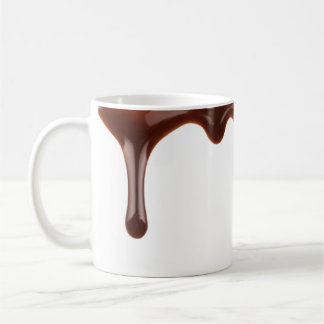 Real chocolate drips mug