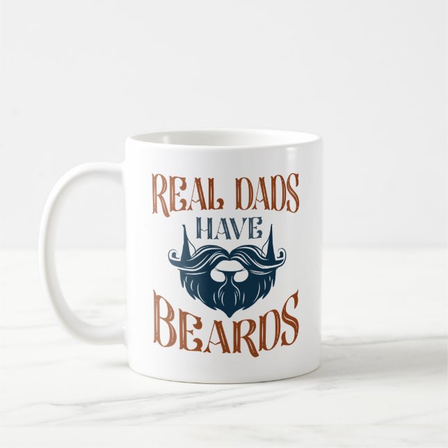 Real Dads Have Beards Coffee Mug (Left)
