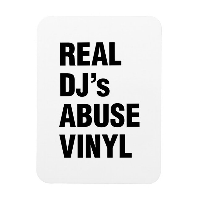 REAL DJ's ABUSE VINYL Magnet (Vertical)