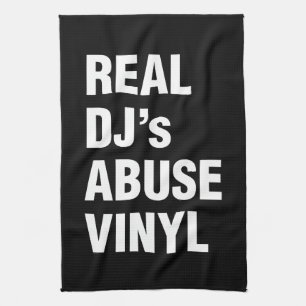 REAL DJ's ABUSE VINYL Tea Towel