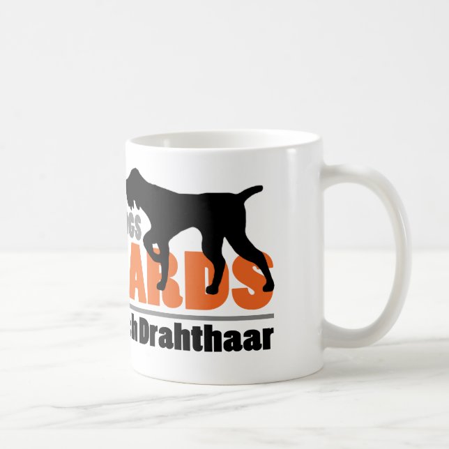 Real Dogs Have Beards - Deutsch Drahthaar Coffee Mug (Right)