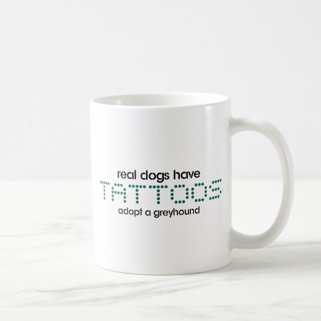 Real Dogs Have Tattoos Coffee Mug (Right)
