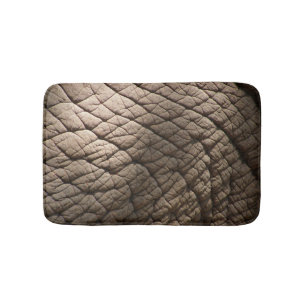 Real Elephant Skin Texture, Wrinkled. Bath Mat