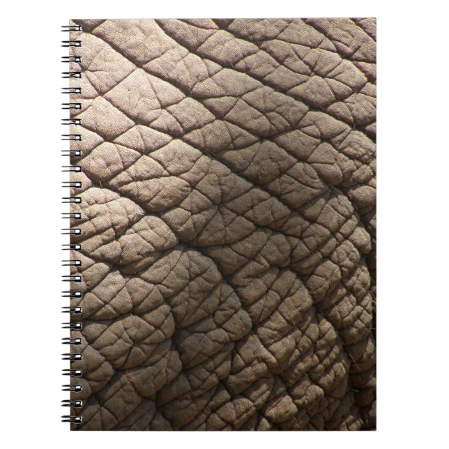 Real Elephant Skin Texture, Wrinkled. Notebook (Front)