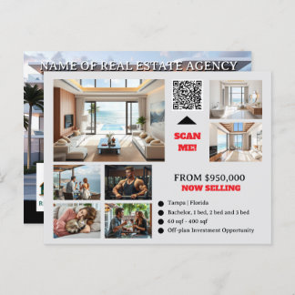 Real Estate advertisement realtor marketing  Postcard