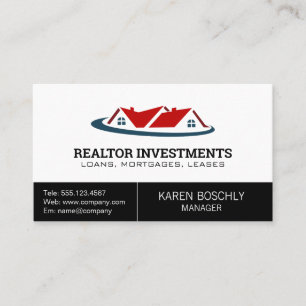 Real Estate Agency Mortgage House Real Estate lo Business Card