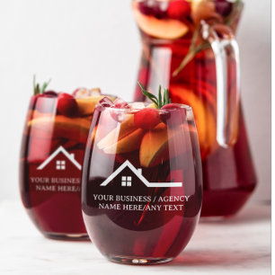 Real Estate Agent Award & Closing Celebration Stemless Wine Glass