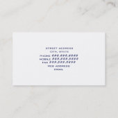 Real Estate Agent - Blue Cape Style House Business Card (Back)