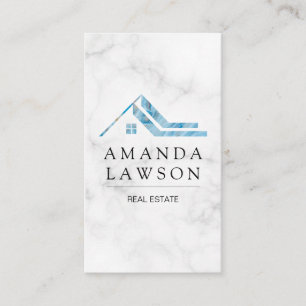 Real Estate Agent   Blue Marble Home Icon Appointment Card