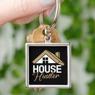 Real Estate Agent Broker Realtor House Hustler Key Ring
