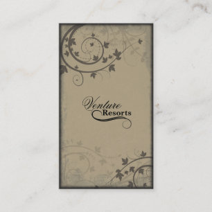 Real Estate Agent Business Card -Beige Brown Black