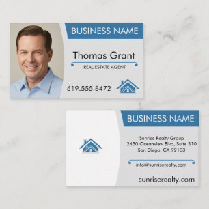 Real Estate Agent Business Card Modern Realty Home