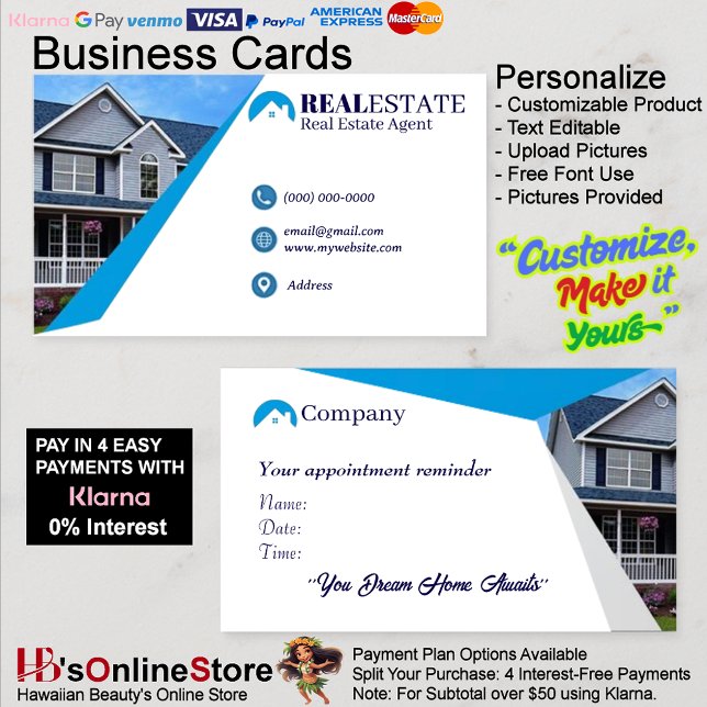 Real Estate Agent Business Cards 48 Pack of 100 (Real Estate Agent Business Cards 48 Pack of 100.)