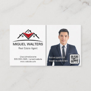Real Estate Agent   Business Man in Suit Business Card