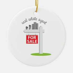 Real Estate Agent Ceramic Tree Decoration