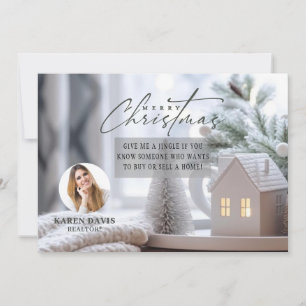 Real Estate Agent Christmas Holiday Postcard