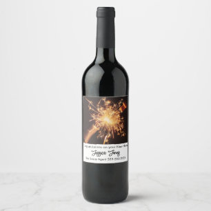 Real estate agent congratulation  wine label