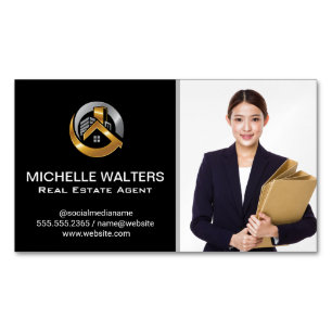Real Estate Agent Custom Agent Picture Business Magnetic Business Card
